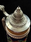 Vintage German Beer Stein Marzi Remy Made In Germany Tavern Scene Cobalt Blue