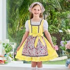 Oktoberfest Dirndl Dress For Girls German Beer Festival Dresses Floral Apron Hea