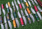 Lot Of 20 Pcs Custom Handmade Damascus Steel Skinner Hunting  Hiking Knives W s