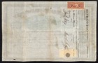 Perkiomen Oil Company 1865 Stock Certificate Rev Stamp Derrick Vignettes Scarce