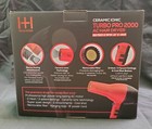 Hot And Hotter Salon Turbo Pro-2000 Ionic Hair Dryer Red Ceramic  new In Box 