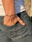 Black Adjustable Bracelet Men String Bracelet Cord Bracelet Surfer Gift Women 