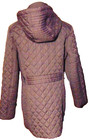 Liz Claiborne Womens Light Mauve Pink Quilted Coat Removable Hood Parka Jacket l