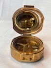 Vtg Compass Brass Natural Sine India Surveying Field Tool