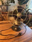 Antique 1940s Diehl Junior Oscillating Fan Cast Iron Base Metal Electric Works