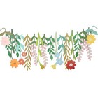 Flower Banner  Groovy Boho Floral Leaf Banner  Double-sided Waterproof
