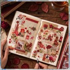 555pcs Vintage Flower Stickers Transparent Pet Self Adhesive Scrapbook Diy