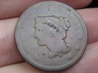 1841 Braided Hair Large Cent Penny  Small Date  Good Details