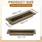 6 Pcs 2x10 Inch Floor Vent Covers Floor Registers Walkable Floor Air Vent Brown
