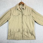 Travelsmith Khaki Safari Utility Field Jacket Convertible Sleeves Womens Small