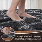 Plush Shaggy Area Rug     Large Soft  Non-slip Carpet For Living Room   Bedroom