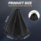 16mm Manual Car Shift Boot carbon Fibre Leather Gear Shift Cover For Dust Black