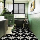 Peel And Stick Floor Tiles  10pc 11 81   11 81in Waterproof Vinyl 10pcs Black