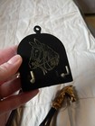 Vintage Brush   Shoe Horn Set Horse Head Handles Equestrian Wall Plaque W box