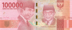 One Million Indonesia Rupiah  10 X 100 000 Idr Circulated Banknotes 
