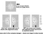 Journey Compass Rose Stencil  Large Wall   Floor Painting Stencil