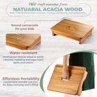 Wooden Step Stool  3 5   One Step Stool For Adults  Wooden Bedside Step With    