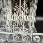 Vtg Mcm Bar Decanter Set Scotch Bourbon Liquor Etched Glass Bottles Lucite Tray