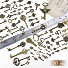 Jialeey Vintage Skeleton Keys Wholesale Bulk Lots Mixed Set Of 70 Antique Bronz