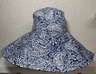 Coolibar Brittany Beach Hat 50   Spf Blue Floral Paisley Osfm Adjustable Nwot