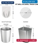 8 Gallon Biodegradable Black Trash Bags - Compostable Tall Kitchen Garbage Bags