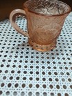 Antique Vintage Pink Glass Child Mug Cup Early American Pattern Glass