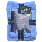 Us Polo Assn 6 Piece Zero Twist Bath Towel Set Fast Drying 100  Cotton