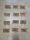 Antique Salvaged Garden Edge Panels Flowerbed Border 12 Pieces Heavy Vintage 