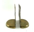 Vintage Harp Solid Brass Book Ends Musical Symbol Pair Staff Stand Bookends Mcm