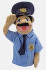 Melissa   Doug Police Officer Puppet  2551 Tan Blue Eyes Kids Pretend Play