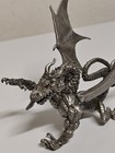 Pewter Rawcliffe Rf 3010 Attacking Dragon With Red Eyes  Open Wings  Tongue 10oz