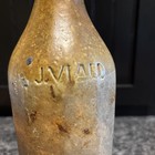 Antique 12 Sided J  Viall Akron Oh Stoneware Beer Bottle