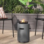 1lb Round Column Fire Pit Gray - Room Essentials