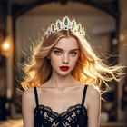 Crystal Queen Crown For Women Rhinestone Wedding Tiara Headbands Princess Crowns