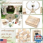 Rustic Wedding Guest Book  Heart Guest Book Alternative With Wooden Drop Box 