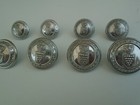 Obsolete Police Buttons  Cornwall Police   Constabulary  Full Set 