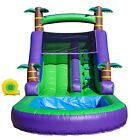 Commercial Premium Inflatable Bounce House Water Slide With Pool For Kids Adults