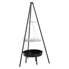 Campfire Tripod Grill  Adjustable Height Bbq Grill Grate With Fire Bowl