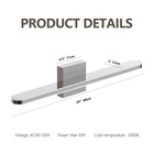 24 Inch Chrome Vanity Light Bar Bathroom Mirror Led Wall Sconce Dimmable Fixture