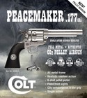 Colt Peacemaker  177 Cal Pellet Gun Metal Revolver W  Pellets   Co2 - Umarex