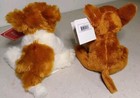 Russ Yomiko Classics Soft Brown   White Dogs  5  Plush Stuffed Animal Toy 