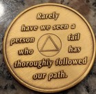 58 Year Alcoholics Anonymous Aa Founders Bronze Medallion Coin Sobriety Chip 