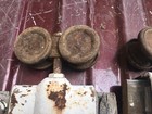 Antique Primitive Original Barn Door Rollers Hangers