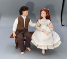 Miniature Dollhouse 1 12 Porcelain Victorian Puppy Love Children - Lw36
