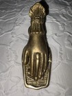 Vintage Brass Victorian Glove Hand Clip Note Paper Holder  Wall Mount desk