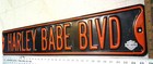 Harley Babe Sign Embossed Large Heavy Old Hd Biker Collectible Advertising 36 In