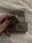 Wedding Countdown Wood Block Set Days Until Mr    Mrs  Set Of 6 Blocks 