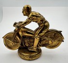 Vintage Motorcycle Trophy Topper 1930s Skullcap Rider