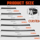 Slim Curved 20 26 32 38 44 50 Led Light Bar Single Row Off Road Driving Atv Suv