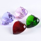 Longwin 90mm Colorful Crystal Diamond Heart Shaped Art Giant Wedding Decor Gift